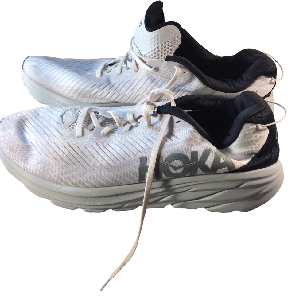 Hoka One One Rincon 3 Men's Size 14 White Black Silver 1119395 Asking price: $65